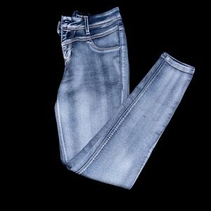 Hippie Laundry Blue Skinny Jeans with Modern Fading